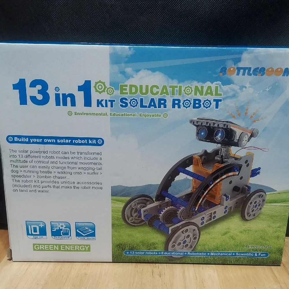 NEW 13-in-1 Solar Robot Kit STEM Educational DIY Science Toy Solar Power No Batt